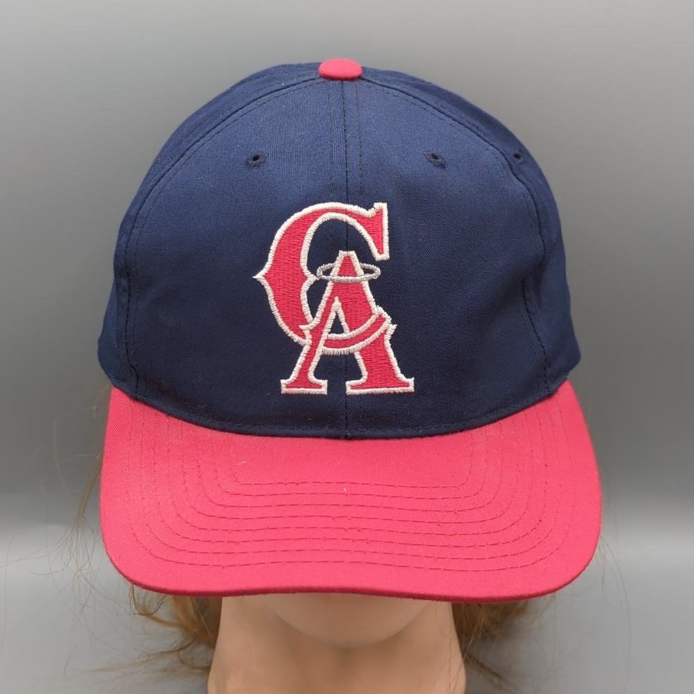 Vintage California Angels American Needle Snapback Cap Hat Blue Red OSFA